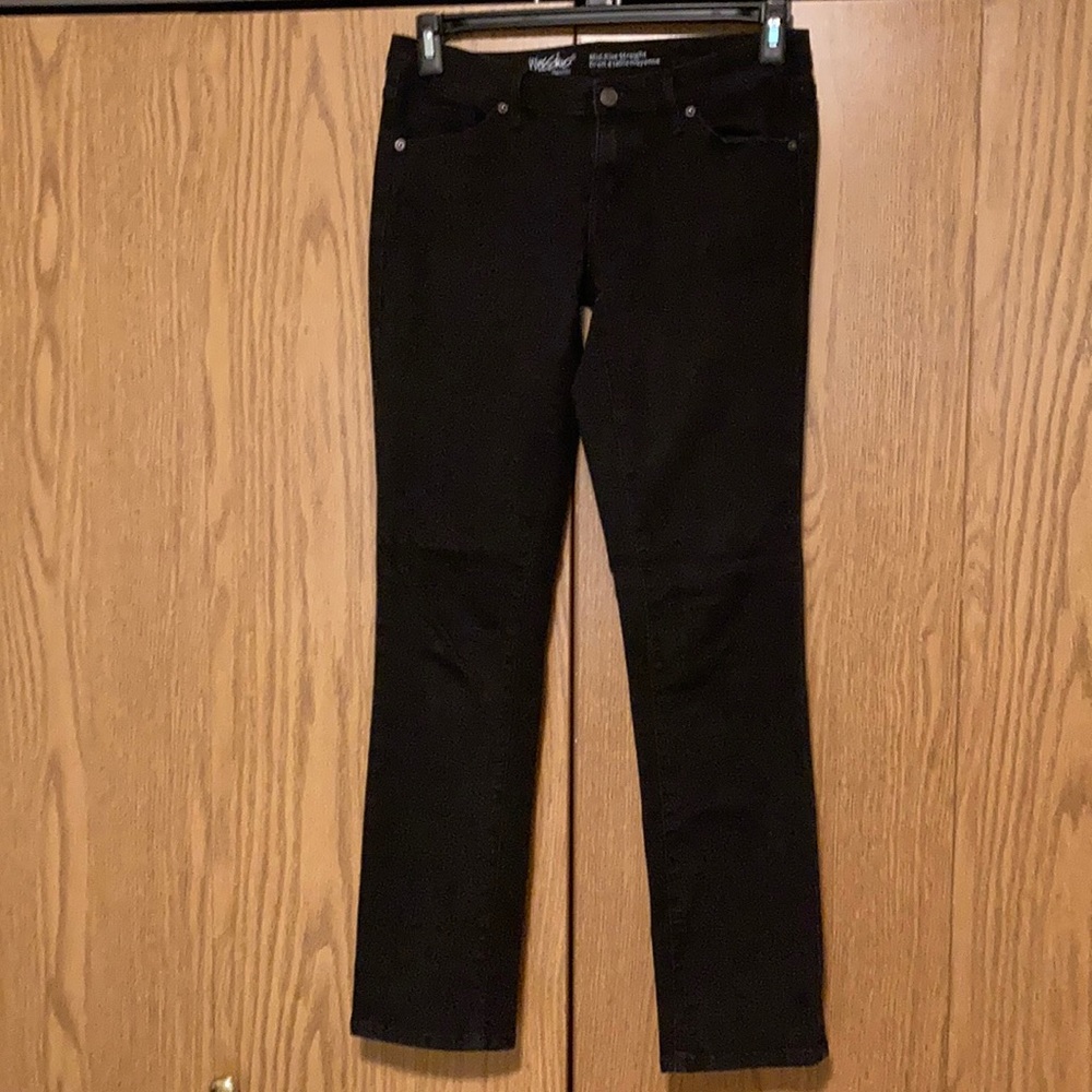 Mossimo straight leg black jeans size 4